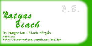 matyas biach business card